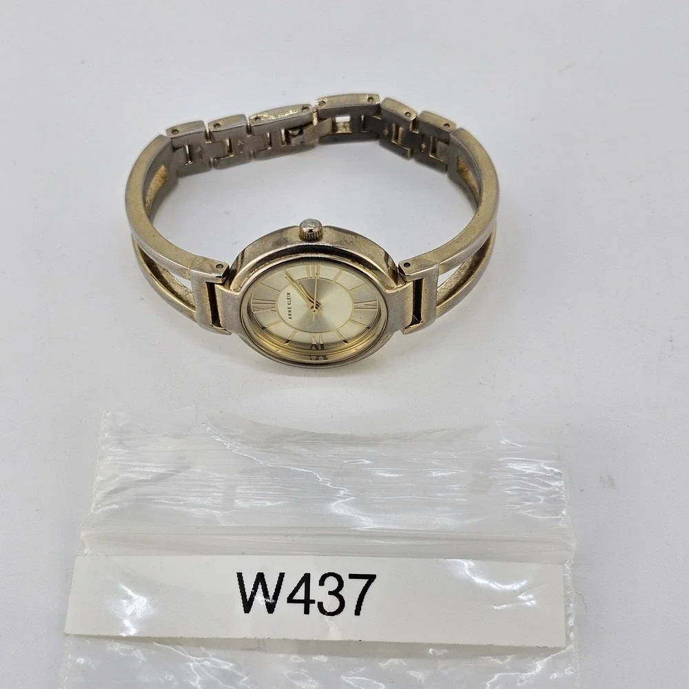 Anne Klein Women's Watch 28MM Gold Dial Gold Bracelet Bands 5.75